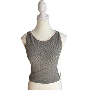 Gilded Intent Geometric Tank Top Black White